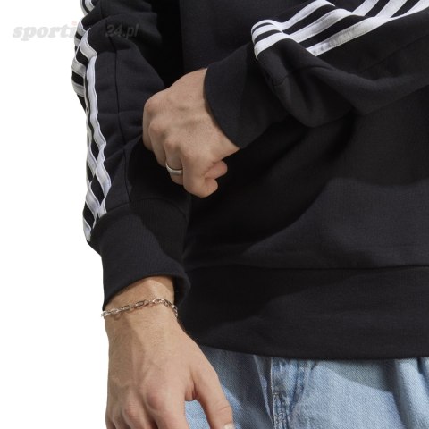 Bluza męska adidas Essentials French Terry 3-Stripes czarna IC9317 Adidas Bluza męska adidas Essentials French Terry 3-Stripes czarna IC9317 Adidas