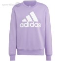 Bluza męska adidas Essentials French Terry Big Logo fioletowa IC9327 Adidas