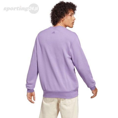 Bluza męska adidas Essentials French Terry Big Logo fioletowa IC9327 Adidas Bluza męska adidas Essentials French Terry Big Logo fioletowa IC9327 Adidas