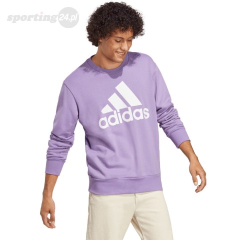 Bluza męska adidas Essentials French Terry Big Logo fioletowa IC9327 Adidas Bluza męska adidas Essentials French Terry Big Logo fioletowa IC9327 Adidas