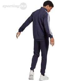 Dres męski adidas Basic 3-Stripes French Terry granatowy IC6765 Adidas