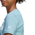 Koszulka damska adidas Loungewear Essentials Slim Logo Tee błękitna IC0629 Adidas