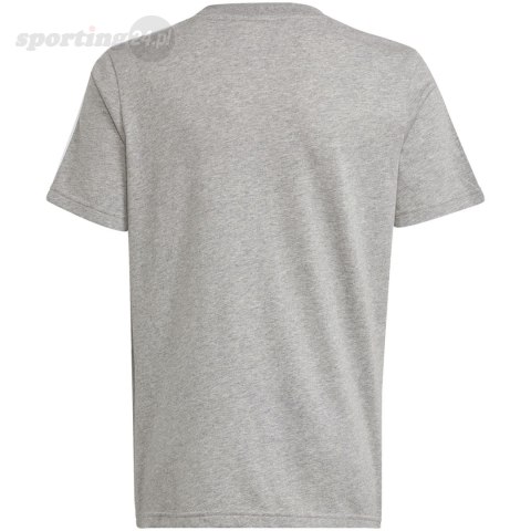 Koszulka dla dzieci adidas Essentials 3-Stripes Cotton Tee szara IB1669 Adidas Koszulka dla dzieci adidas Essentials 3-Stripes Cotton Tee szara IB1669 Adidas