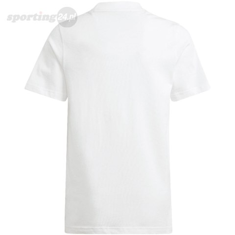 Koszulka dla dzieci adidas Essentials Small Logo Cotton Tee biała IB4093 Adidas Koszulka dla dzieci adidas Essentials Small Logo Cotton Tee biała IB4093 Adidas