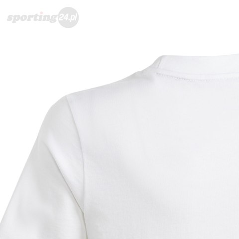 Koszulka dla dzieci adidas Essentials Small Logo Cotton Tee biała IB4093 Adidas Koszulka dla dzieci adidas Essentials Small Logo Cotton Tee biała IB4093 Adidas