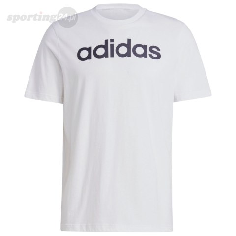 Koszulka męska adidas Essentials Single Jersey Linear Embroidered Logo Tee biała IC9276 Adidas Koszulka męska adidas Essentials Single Jersey Linear Embroidered Logo Tee biała IC9276 Adidas