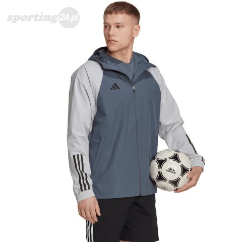 Kurtka męska adidas Tiro 23 Competition All-Weather szara HU1320 Adidas teamwear Kurtka męska adidas Tiro 23 Competition All-Weather szara HU1320 Adidas teamwear