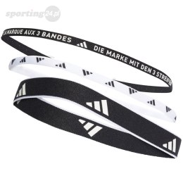 Opaska na głowę adidas Multiple Width Training 3 szt. OSFM czarna, biała IA3031 Adidas