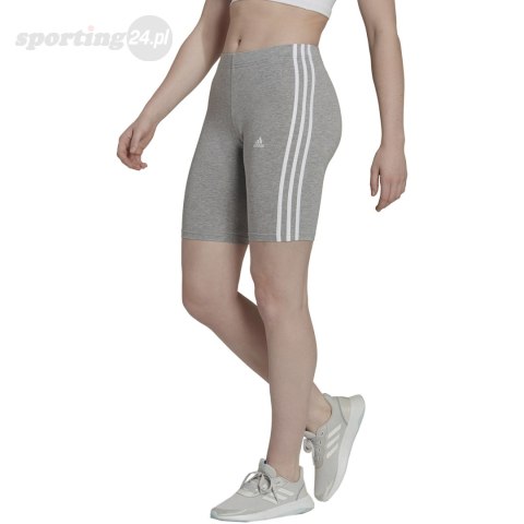 Spodenki damskie adidas Essentials 3-Stripes Bike szare HF5956 Adidas Spodenki damskie adidas Essentials 3-Stripes Bike szare HF5956 Adidas
