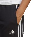 Spodnie damskie adidas Essentials 3-Stripes French Terry Cuffed czarne IC8770 Adidas