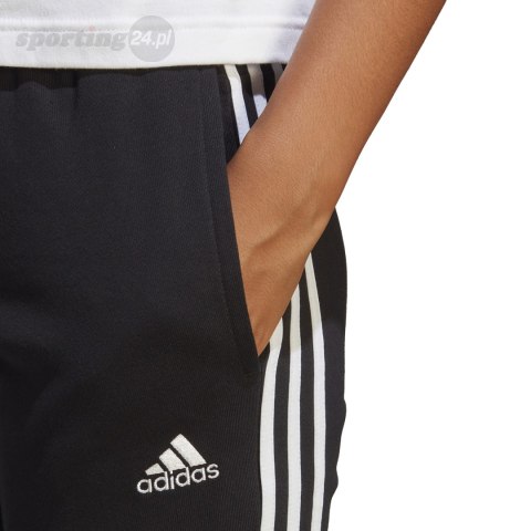 Spodnie damskie adidas Essentials 3-Stripes French Terry Cuffed czarne IC8770 Adidas Spodnie damskie adidas Essentials 3-Stripes French Terry Cuffed czarne IC8770 Adidas