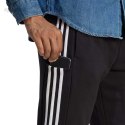 Spodnie męskie adidas Essentials French Terry Tapered Cuff 3-Stripes czarne HA4337 Adidas