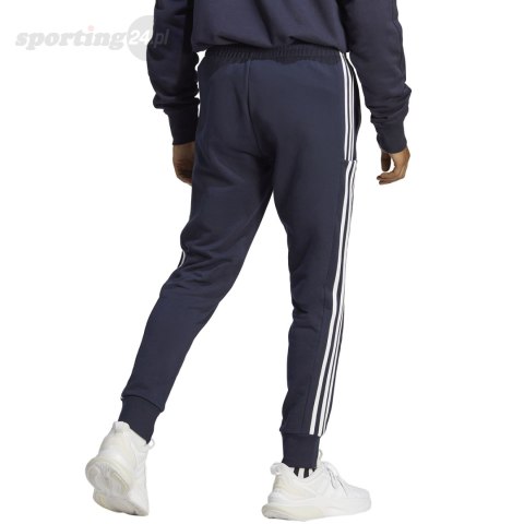 Spodnie męskie adidas Essentials French Terry Tapered Cuff 3-Stripes granatowe IC9406 Adidas Spodnie męskie adidas Essentials French Terry Tapered Cuff 3-Stripes granatowe IC9406 Adidas