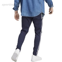 Spodnie męskie adidas Essentials Single Jersey Tapered Open Hem 3-Stripes granatowe IC0045 Adidas