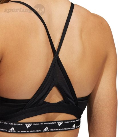Stanik sportowy adidas Aeroreact Training Light-Support 3-Stripes Bra czarny HC7862 Adidas Stanik sportowy adidas Aeroreact Training Light-Support 3-Stripes Bra czarny HC7862 Adidas