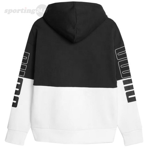 Bluza damska Puma Power Colorblock Hoodie FL czarno-biała 676023 01 Puma Bluza damska Puma Power Colorblock Hoodie FL czarno-biała 676023 01 Puma