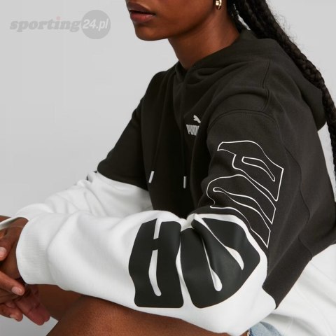 Bluza damska Puma Power Colorblock Hoodie FL czarno-biała 676023 01 Puma Bluza damska Puma Power Colorblock Hoodie FL czarno-biała 676023 01 Puma