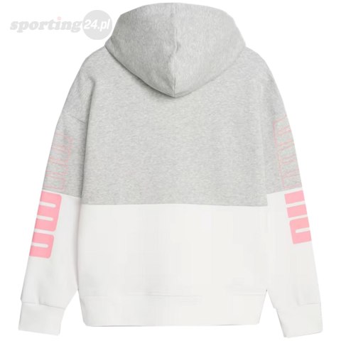 Bluza damska Puma Power Colorblock Hoodie FL szaro-biała 676023 04 Puma Bluza damska Puma Power Colorblock Hoodie FL szaro-biała 676023 04 Puma