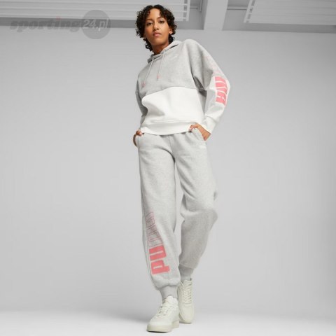 Bluza damska Puma Power Colorblock Hoodie FL szaro-biała 676023 04 Puma Bluza damska Puma Power Colorblock Hoodie FL szaro-biała 676023 04 Puma