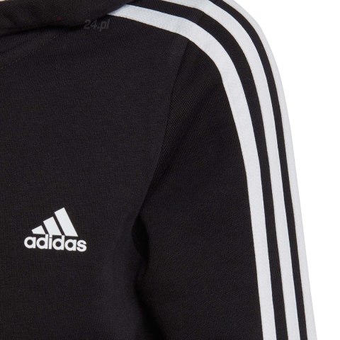 Bluza dla dzieci adidas Essentials 3-Stripes Full-Zip Hoodie czarna IC3634 Adidas Bluza dla dzieci adidas Essentials 3-Stripes Full-Zip Hoodie czarna IC3634 Adidas