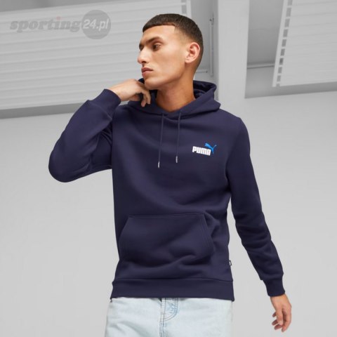 Bluza męska Puma ESS+ 2 Col Small Logo Hoodie FL granatowa 674471 06 Puma Bluza męska Puma ESS+ 2 Col Small Logo Hoodie FL granatowa 674471 06 Puma