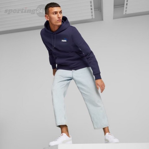 Bluza męska Puma ESS+ 2 Col Small Logo Hoodie FL granatowa 674471 06 Puma Bluza męska Puma ESS+ 2 Col Small Logo Hoodie FL granatowa 674471 06 Puma