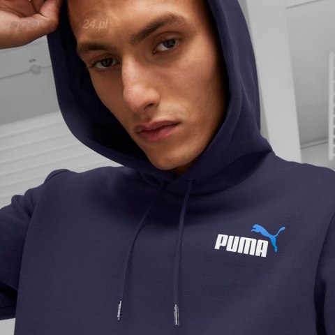 Bluza męska Puma ESS+ 2 Col Small Logo Hoodie FL granatowa 674471 06 Puma Bluza męska Puma ESS+ 2 Col Small Logo Hoodie FL granatowa 674471 06 Puma