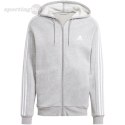 Bluza męska adidas Essentials Fleece 3-Stripes Full-Zip szara IJ6479 Adidas