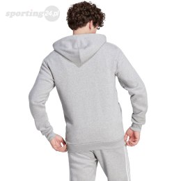 Bluza męska adidas Essentials Fleece 3-Stripes Full-Zip szara IJ6479 Adidas