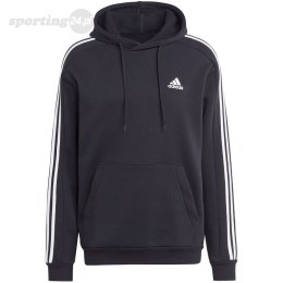 Bluza męska adidas Essentials Fleece 3-Stripes Hoodie czarna IB4028 Adidas