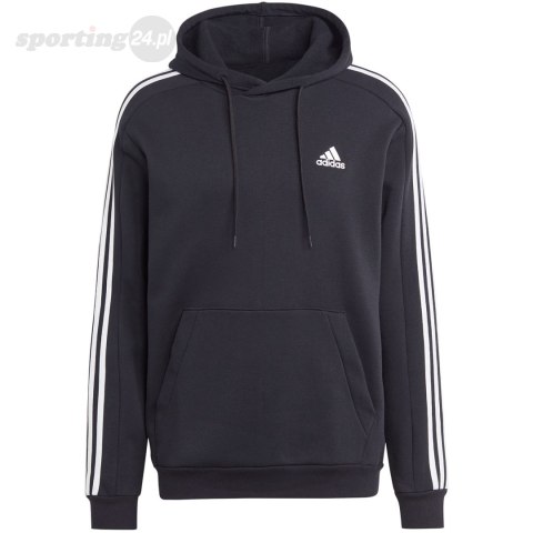 Bluza męska adidas Essentials Fleece 3-Stripes Hoodie czarna IB4028 Adidas