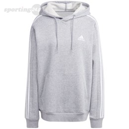 Bluza męska adidas Essentials Fleece 3-Stripes Hoodie szara IJ6474 Adidas