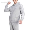 Bluza męska adidas Essentials Fleece 3-Stripes Hoodie szara IJ6474 Adidas