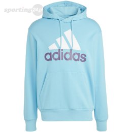 Bluza męska adidas Essentials French Terry Big Logo Hoodie błękitna IJ8588 Adidas