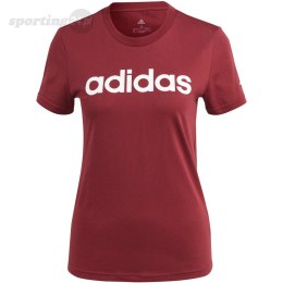 Koszulka damska adidas Loungewear Essentials Slim Logo Tee bordowa IM2829 Adidas