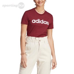 Koszulka damska adidas Loungewear Essentials Slim Logo Tee bordowa IM2829 Adidas