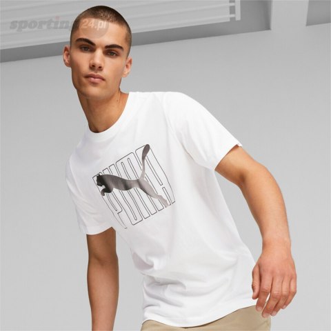 Koszulka męska Puma ESS+ LOGO LAB Holiday Tee biała 675922 02 Puma Koszulka męska Puma ESS+ LOGO LAB Holiday Tee biała 675922 02 Puma