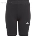 Spodenki dla dzieci adidas Essentials 3-Stripes Cotton Bike Tights czarne IC3628 Adidas