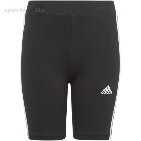 Spodenki dla dzieci adidas Essentials 3-Stripes Cotton Bike Tights czarne IC3628 Adidas