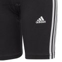 Spodenki dla dzieci adidas Essentials 3-Stripes Cotton Bike Tights czarne IC3628 Adidas