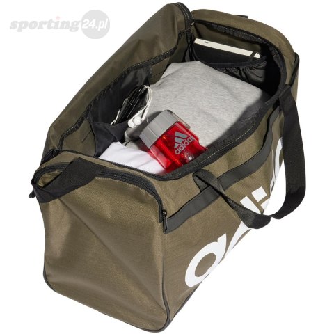 Torba adidas Essentials Linear Duffel Medium zielona HR5350 Adidas Torba adidas Essentials Linear Duffel Medium zielona HR5350 Adidas