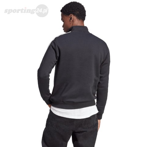 Bluza męska adidas Essentials Fleece 3-Stripes 1/4-Zip czarna HZ6235 Adidas Bluza męska adidas Essentials Fleece 3-Stripes 1/4-Zip czarna HZ6235 Adidas