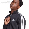 Bluza męska adidas Essentials Fleece 3-Stripes 1/4-Zip czarna HZ6235 Adidas