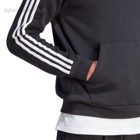 Bluza męska adidas Essentials Fleece 3-Stripes 1/4-Zip czarna HZ6235 Adidas Bluza męska adidas Essentials Fleece 3-Stripes 1/4-Zip czarna HZ6235 Adidas
