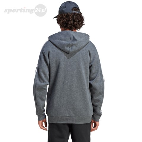 Bluza męska adidas Essentials Fleece 3-Stripes Full-Zip szara IJ6480 Adidas Bluza męska adidas Essentials Fleece 3-Stripes Full-Zip szara IJ6480 Adidas