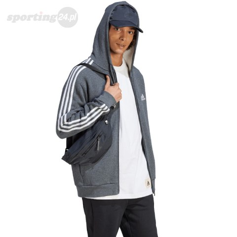 Bluza męska adidas Essentials Fleece 3-Stripes Full-Zip szara IJ6480 Adidas Bluza męska adidas Essentials Fleece 3-Stripes Full-Zip szara IJ6480 Adidas