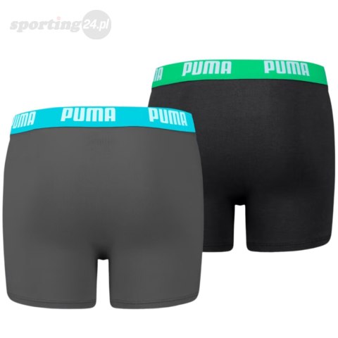 Bokserki dla dzieci Puma Basic Boxer 2P czarne, szare 935454 01 Puma Bokserki dla dzieci Puma Basic Boxer 2P czarne, szare 935454 01 Puma