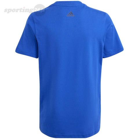 Koszulka dla dzieci adidas Essentials Linear Logo Cotton Tee niebieska IB4090 Adidas Koszulka dla dzieci adidas Essentials Linear Logo Cotton Tee niebieska IB4090 Adidas