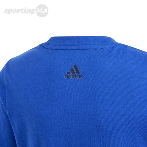 Koszulka dla dzieci adidas Essentials Linear Logo Cotton Tee niebieska IB4090 Adidas Koszulka dla dzieci adidas Essentials Linear Logo Cotton Tee niebieska IB4090 Adidas