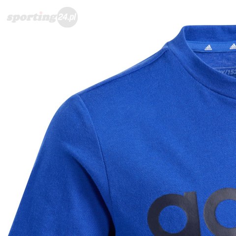 Koszulka dla dzieci adidas Essentials Linear Logo Cotton Tee niebieska IB4090 Adidas Koszulka dla dzieci adidas Essentials Linear Logo Cotton Tee niebieska IB4090 Adidas